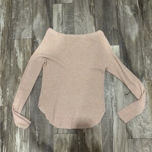 Women’s Express Pullover Off the Shoulder Tan Sweater Sz S